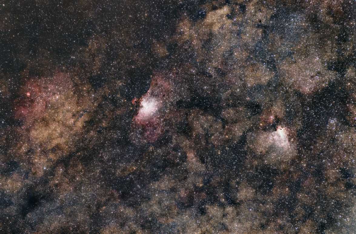 Eagle and Swan Nebulae (M16 & M17)